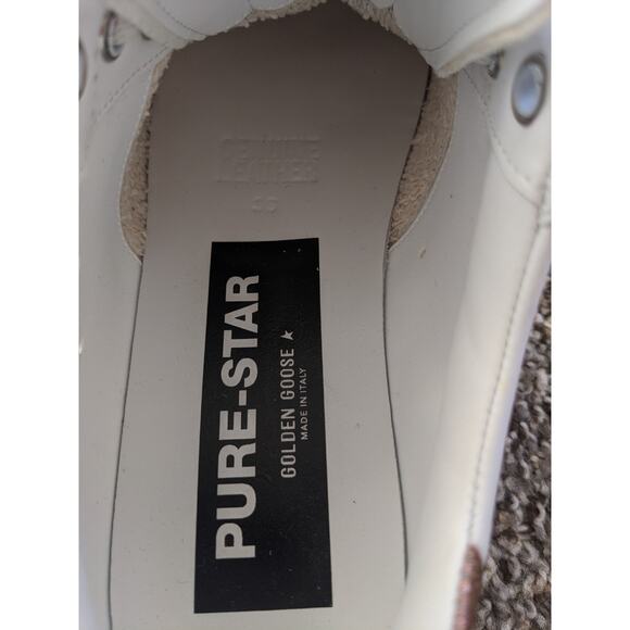Golden Goose Womens White and Gold Pure Star Sneakers Sz 36/6 Perfect Condition - Picture 12 of 14
